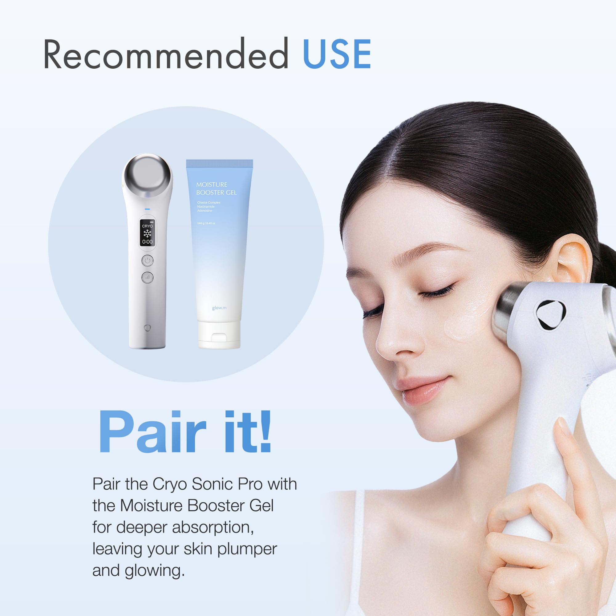 Amazon.com: glow.m Cryo Sonic with Moisture Booster Gel (100g